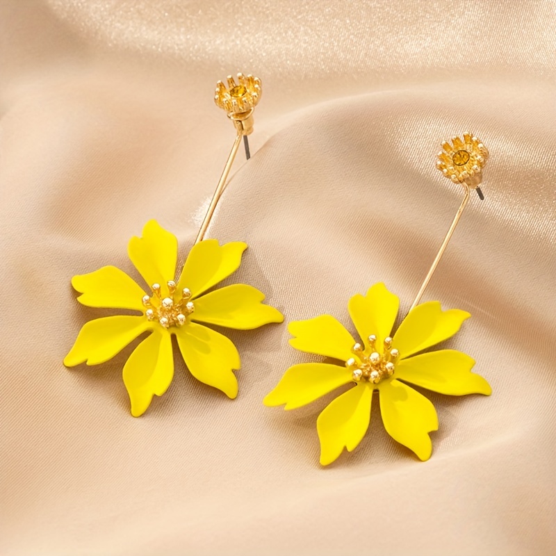 Colorful Floral Dangle Earrings for Women